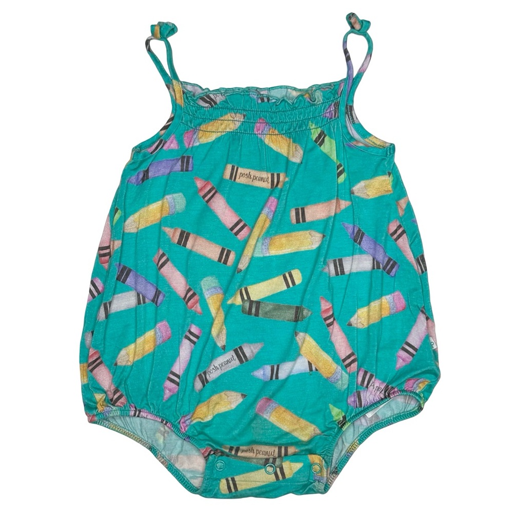 Posh Peanut Crayon Bamboo Bubble‎ Romper